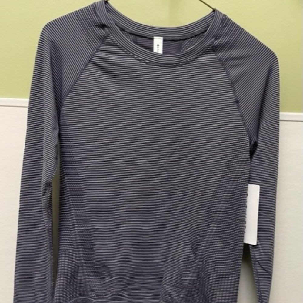 Momentum Seamless Top Purple Mini Stripe  S